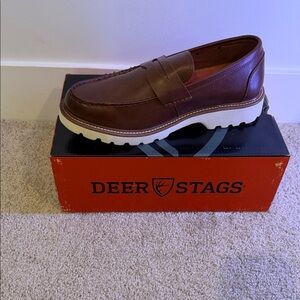 Deer Stags Men's Brown Slip-On Loafers